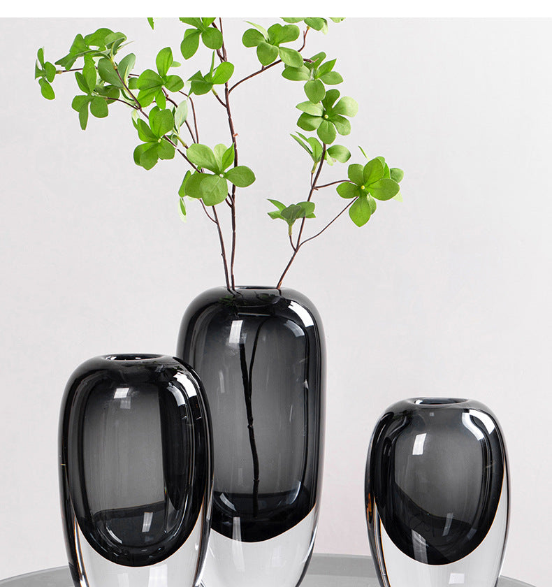 Luxury Thick Transparent Glass Vase | Home Décor